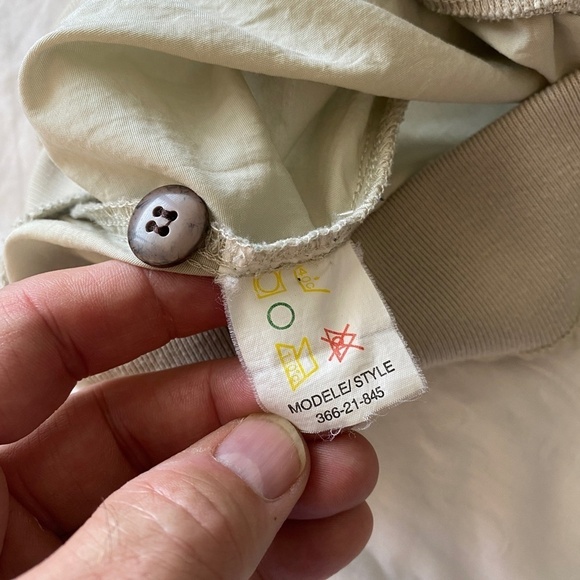 FOX GOLF Vintage Men's Cream/Beige Pullover Nylon Windbreaker Jacket‎ Size Large - Picture 8 of 14